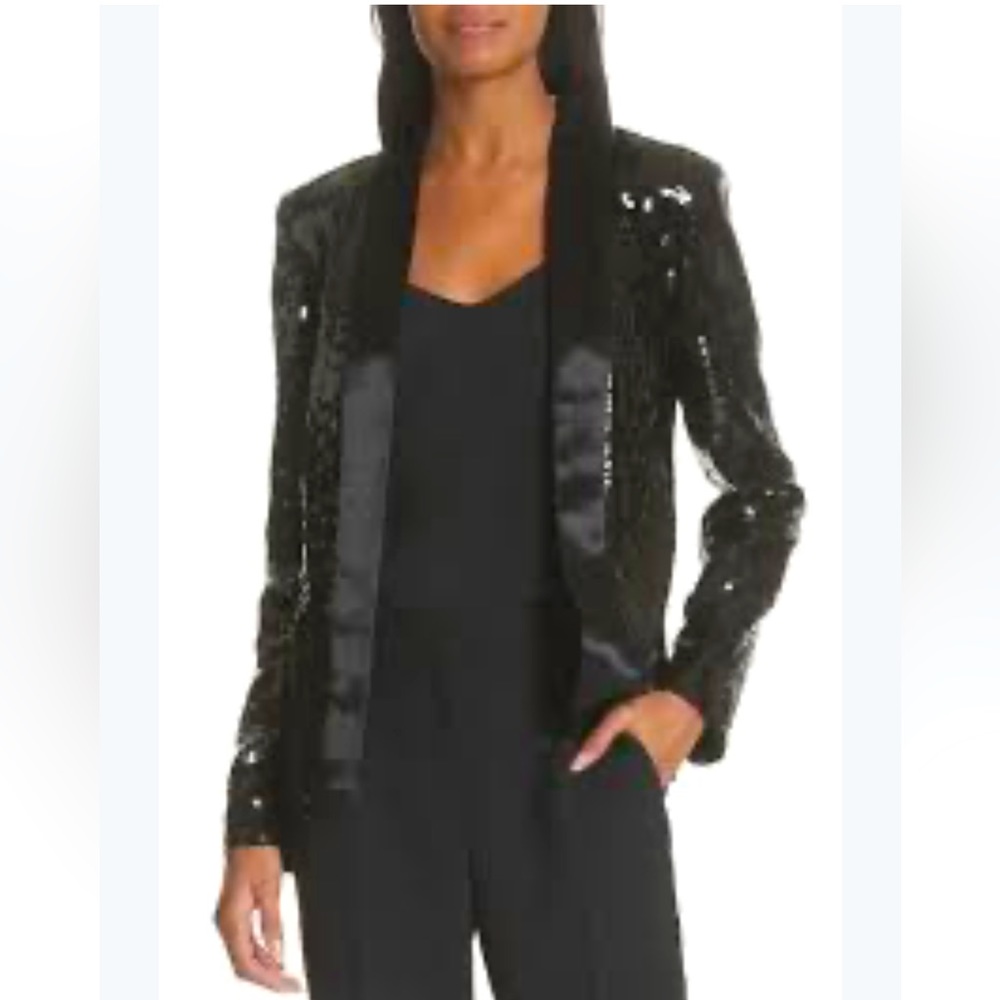 Victoria Beckham Sequin Open Tux Blazer